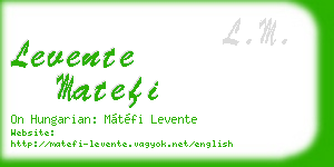 levente matefi business card